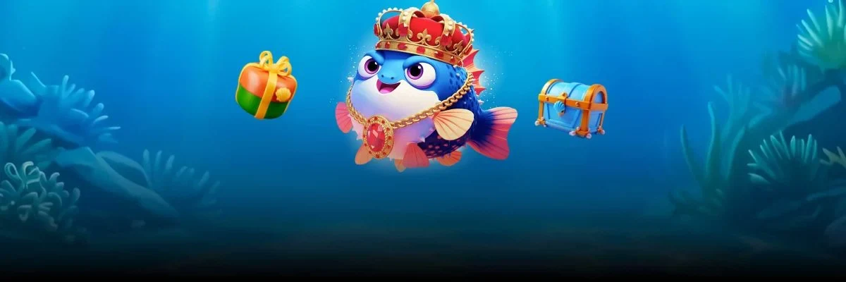 Fugu Casino – Kugelfisch-Maskottchen mit Krone